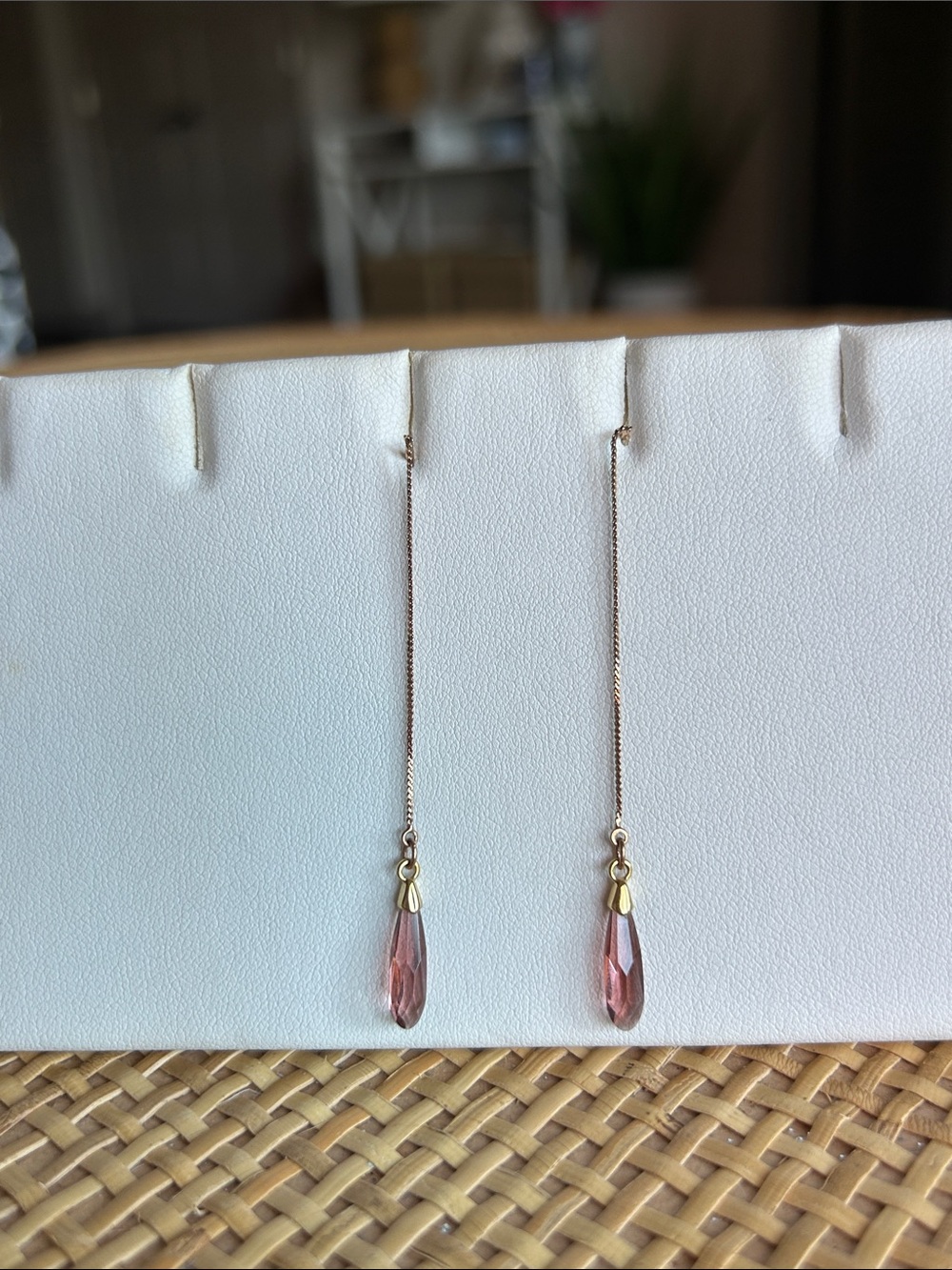 Touchstone Crystal by Swarovski Rose Gold Liquid Crystal Earrings
